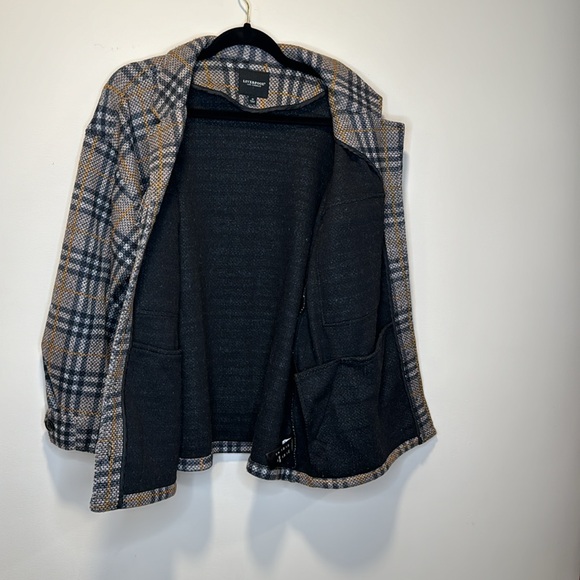 NWT Liverpool Plaid Jacket, size M great for this fall in Gray, Yellow and Black - Picture 3 of 7